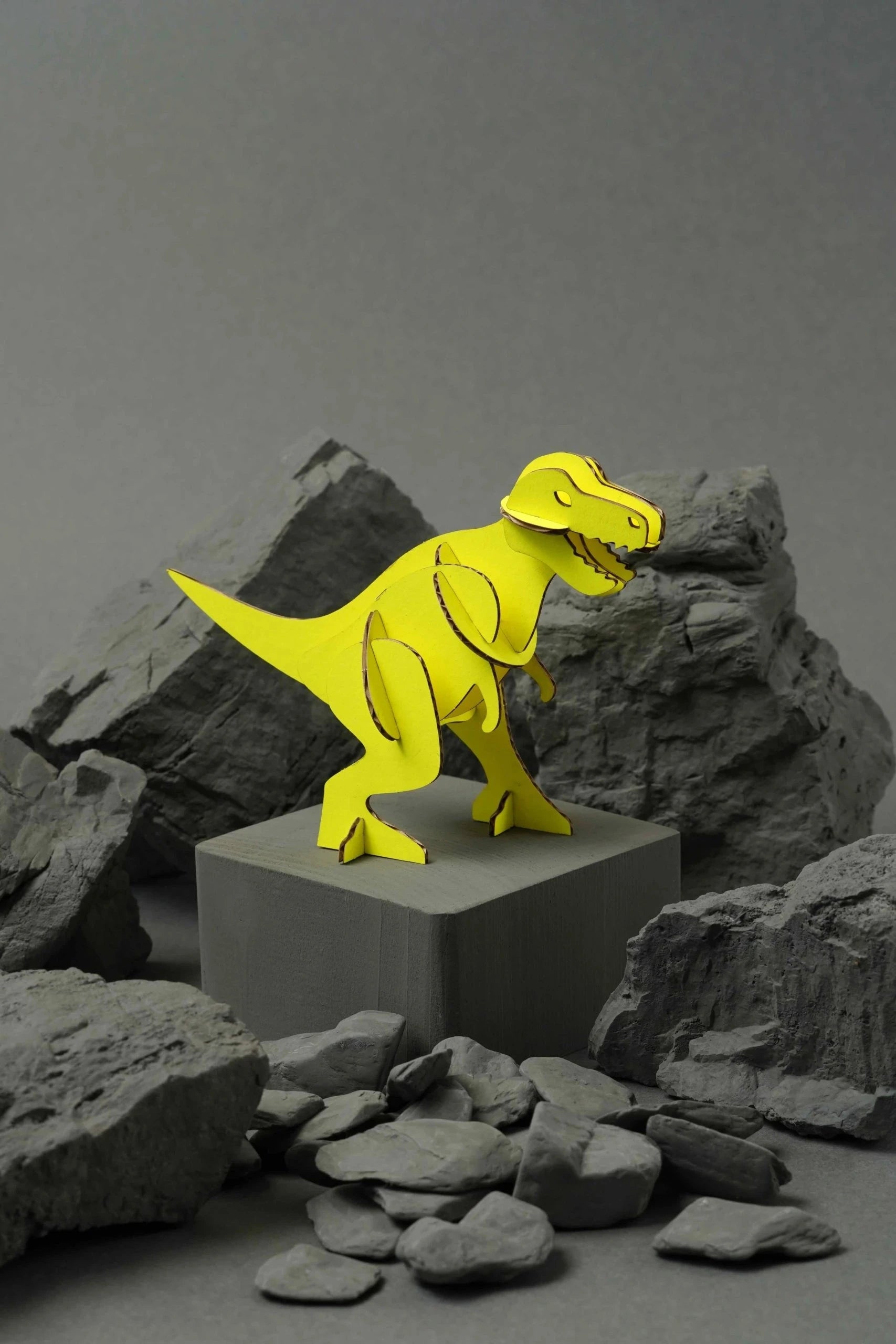 Tyrannosaurus - Kit en carton Assembli Fluor Yellow